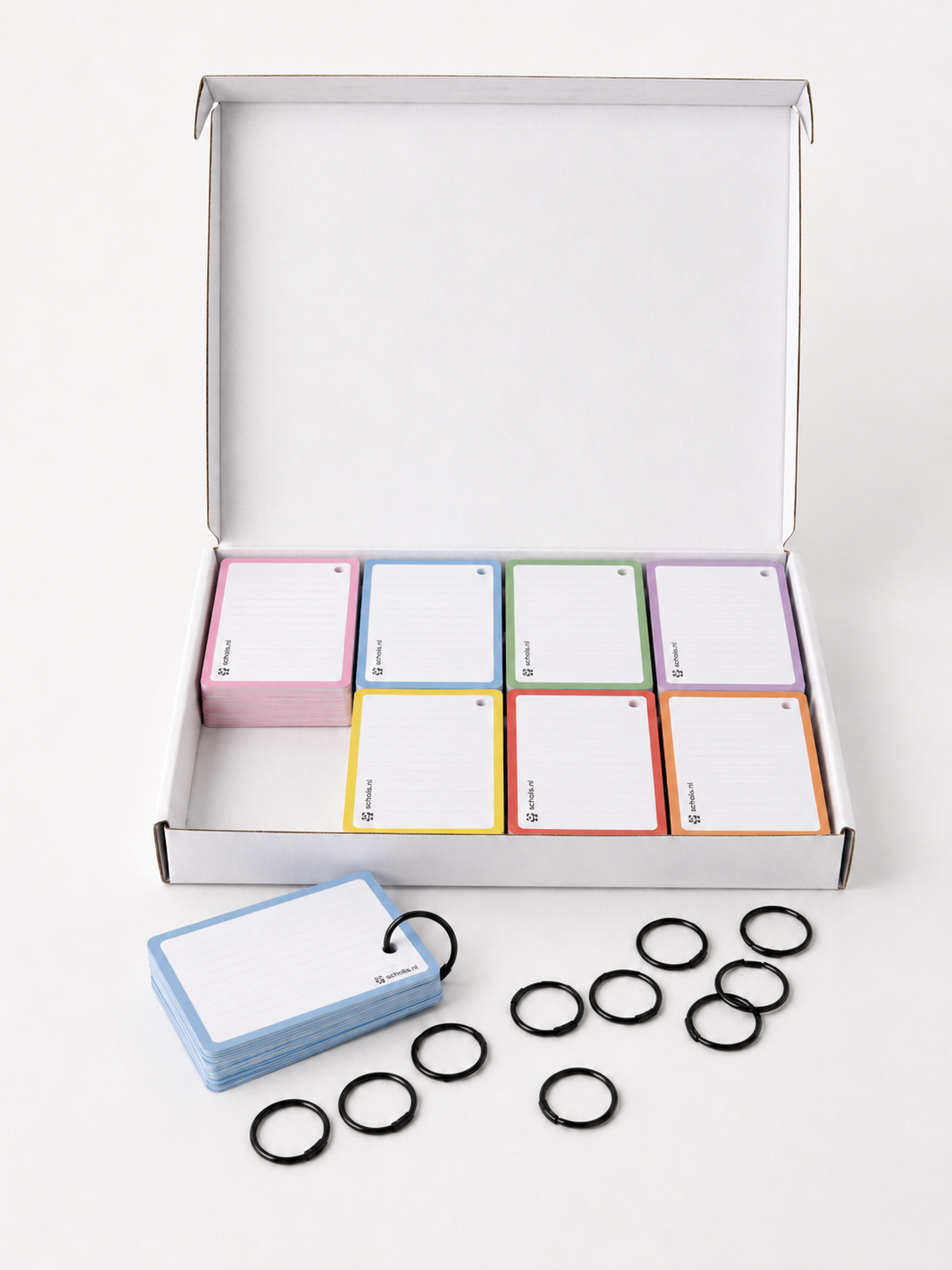Scholis Flashcards A7 Pastel — 500 Stuks