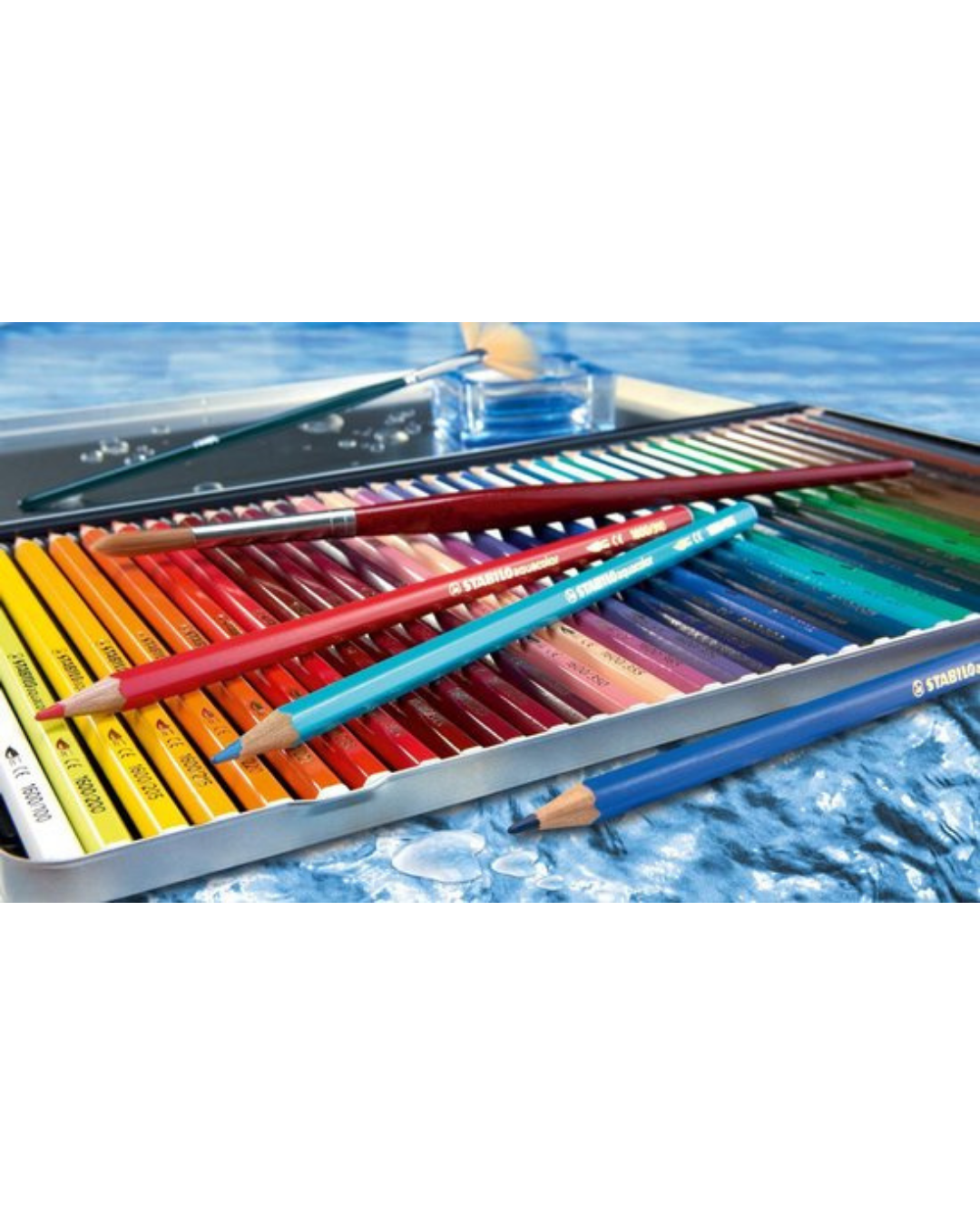 STABILO Aquacolor droog gebruik – scherpe lijn detail