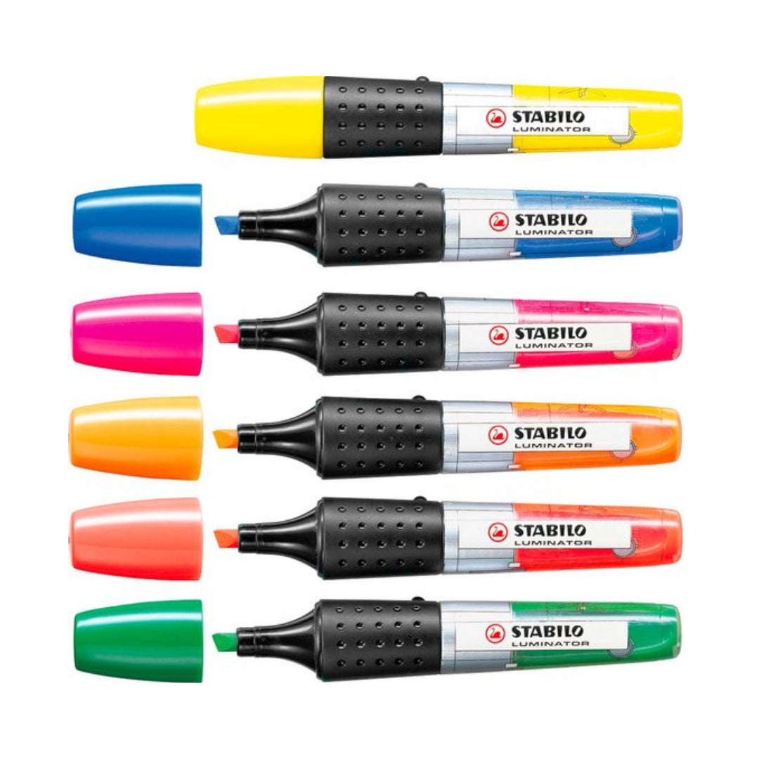STABILO LUMINATOR XT markeerstift met beitelpunt voor 2 en 5 mm schrijfbreedte